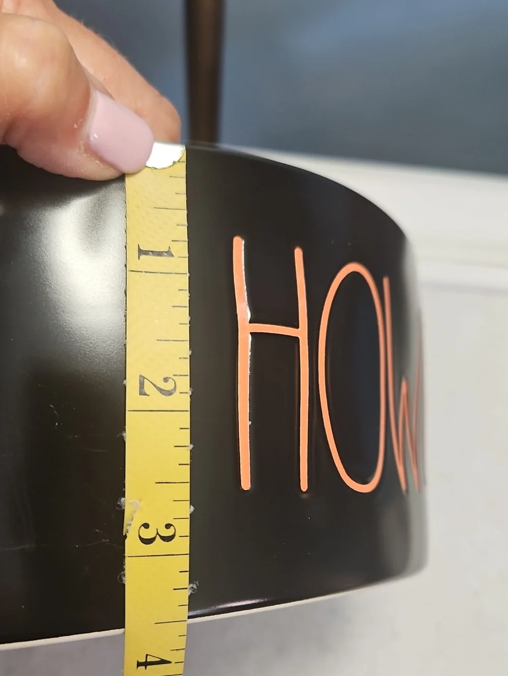 Rae Dunn Howloween Black Exterior with Orange Interior Bowl